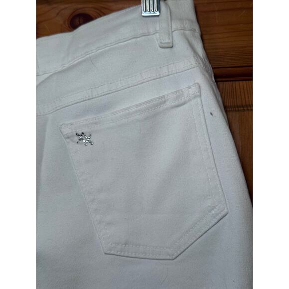 BrazilRoxx hand Embroidered Capri Pants White Sz 10 Boho Chic unique craftcore - Picture 7 of 9